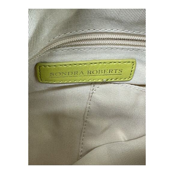 Sondra Roberts Squared Ruched Lime Green Clutch Chain Strap Bag - Picture 10 of 15